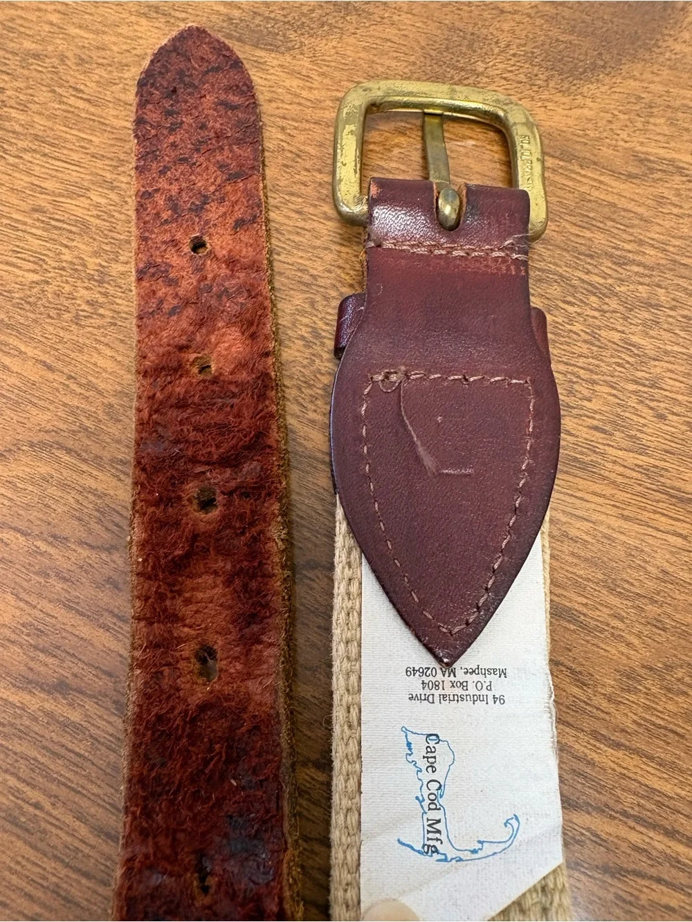 Vtg USGA Eagle Needlepoint Canvas Belt Cape Cod Mfg Golf Country Club Style L 38